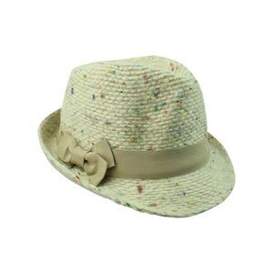 Multicolor Fleck Warm Knit Fedora Trilby Hat
